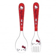 Sanrio JP8804 Hello Kitty 兒童膠叉匙 Sanrio JP8804 Hello Kitty 兒童膠叉匙