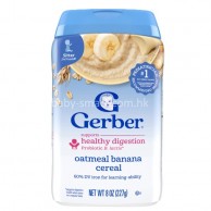 Gerber 香蕉燕麥益生菌米糊 (6個月起) 227g 
