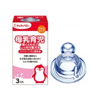 ChuChu 標準口徑 母乳育兒矽膠奶嘴 (3個裝)