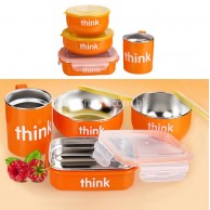 ThinkBaby 兒童不銹鋼餐具套裝(橙) **