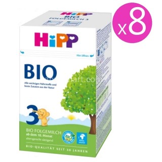 Hipp 喜寶(德國版)有機嬰兒奶粉3段(10m+)600g X 8 - Baby Smart 家兒寶寶
