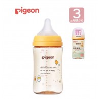 Pigeon PPSU (小鳥) 闊口奶瓶 (連母乳感矽膠M孔奶咀 3m+) 240ml