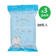 Skater Doraemon 多啦A夢便攜式除菌濕紙巾含酒精 20片x3包 ** Skater Doraemon 多啦A夢便攜式除菌濕紙巾含酒精 20片x3包 **