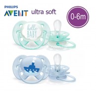 Avent Ultra soft 超柔軟安撫奶嘴 (0-6m) 粉藍 Avent Ultra soft 超柔軟安撫奶嘴 (0-6m) 粉藍