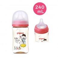 Pigeon PPSU (小熊) 闊口奶瓶 (連母乳感矽膠M孔奶咀 3m+) 240ml