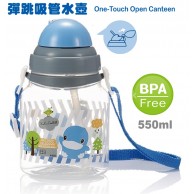Kuku 彈跳吸管水壺550ml 藍色 Kuku 彈跳吸管水壺550ml 藍色