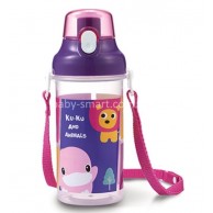 Kuku Duckbill 動物派對運動水壺連帶500ml 紫色 Kuku Duckbill 動物派對運動水壺連帶500ml 紫色