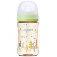 Pigeon PPSU (綠樹木) 闊口奶瓶 (連母乳感矽膠M孔奶咀 3m+) 240ml