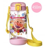 LEC Anpanman 麵包超人吸管水樽連帶450ml -粉紅色 LEC Anpanman 麵包超人吸管水樽連帶450ml -粉紅色