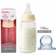 ChuChu 耐熱玻璃奶瓶(連矽膠十字奶咀一個) 150ml 盒裝 ChuChu 耐熱玻璃奶瓶(連矽膠十字奶咀一個) 150ml 盒裝