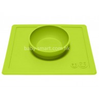EzPz Happy Bowl 枱墊 + 餐碗 (緑色) **4折清貨** EzPz Happy Bowl 枱墊 + 餐碗 (緑色) **4折清貨**