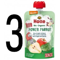 Holle Power Parrot小鸚鵡- 有機梨,蘋果,菠菜(6m+) 100g X 3 Holle Power Parrot小鸚鵡- 有機梨,蘋果,菠菜(6m+) 100g X 3