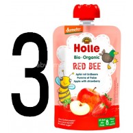 Holle Red Bee紅蜜蜂- 有機蘋果,草莓(8m+) 100g X 3 Holle Red Bee紅蜜蜂- 有機蘋果,草莓(8m+) 100g X 3