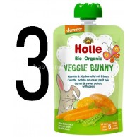 Holle Veggie Bunny 有機胡蘿蔔,甜薯,豌豆(6m+) 100g X 3 Holle Veggie Bunny 有機胡蘿蔔,甜薯,豌豆(6m+) 100g X 3