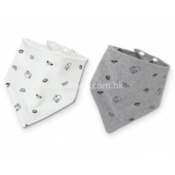 KuKu 嗶嗶猴雙面三角領巾 - 2條裝 KuKu 嗶嗶猴雙面三角領巾 - 2條裝