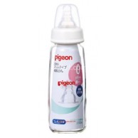 Pigeon 玻璃奶瓶 (S孔矽膠奶咀) 120ml (0個月起) Pigeon 玻璃奶瓶 (S孔矽膠奶咀) 120ml (0個月起)