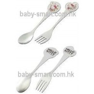 Skater Hello Kitty 兒童餐具(叉+匙)